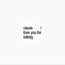 I love you for infinity> cover