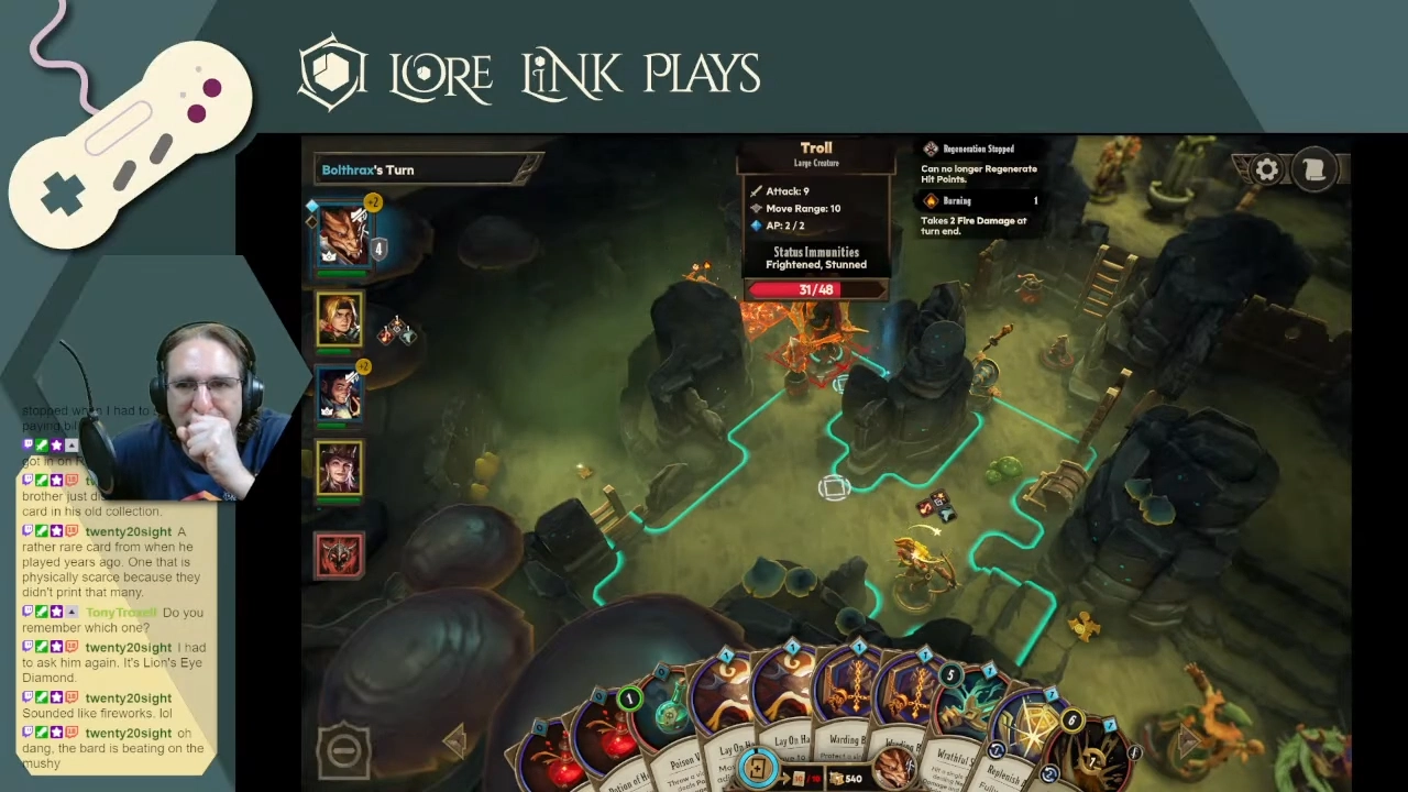 BurnAllTrolls Screen cap of the Battlemarked game, showing a frightened, stunned, and burning troll.