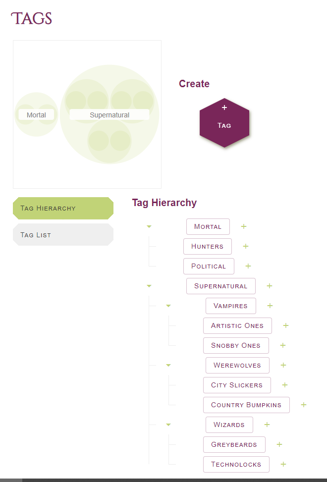Tags A screen capture showing how to add a tag to a Location