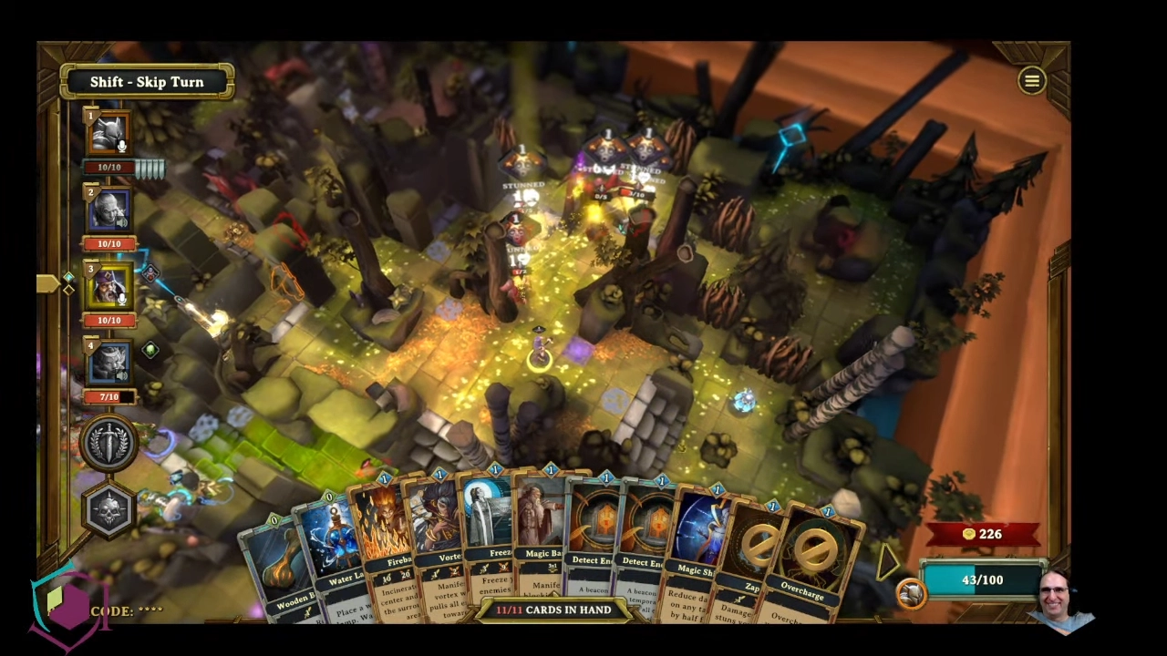 Capture of the Demeo game mentioned in the article, with many characters catching on fire.