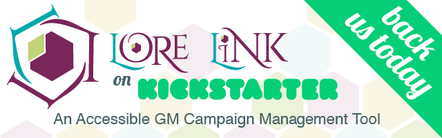 Kickstarter Lore Link on Kickstarter announcement image