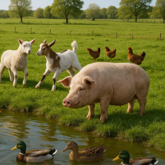Les besoins fondamentaux des animaux de la ferme : Bien-être, espace et interactions bienveillantes
