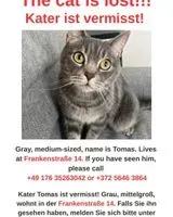 EMERGENCY: Cat lost in Unknown location