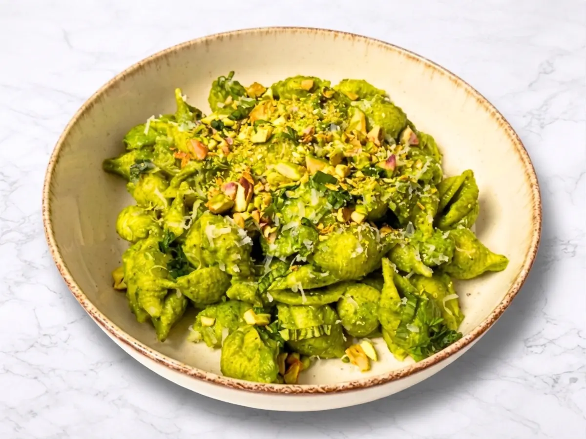 Creamy Green Broad Bean Pasta