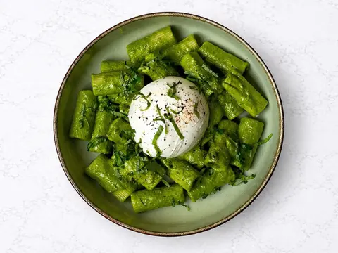Creamy Green Burrata Pasta