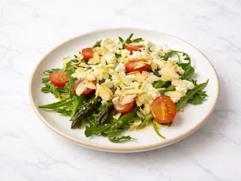 Grilled Asparagus Salad with Feta & Lemon Vinaigrette