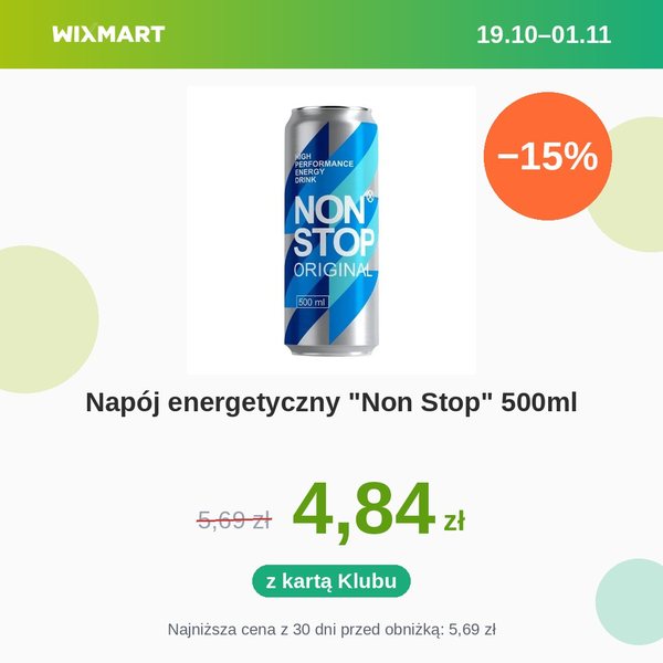 Napój energetyczny "Non Stop" 500ml