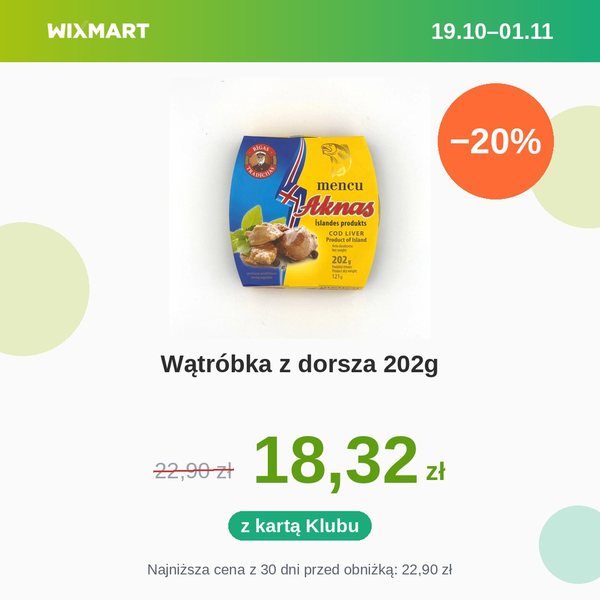 Wątróbka z dorsza 202g