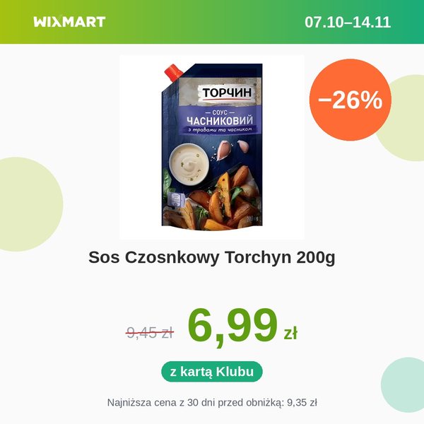 Sos Czosnkowy Torchyn 200g