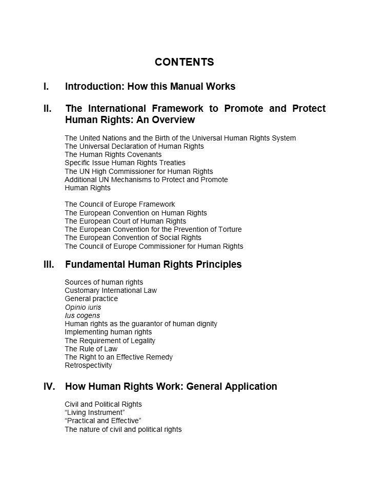 Training Manual on Int Human Rights Law Bingham Centre for the Rule