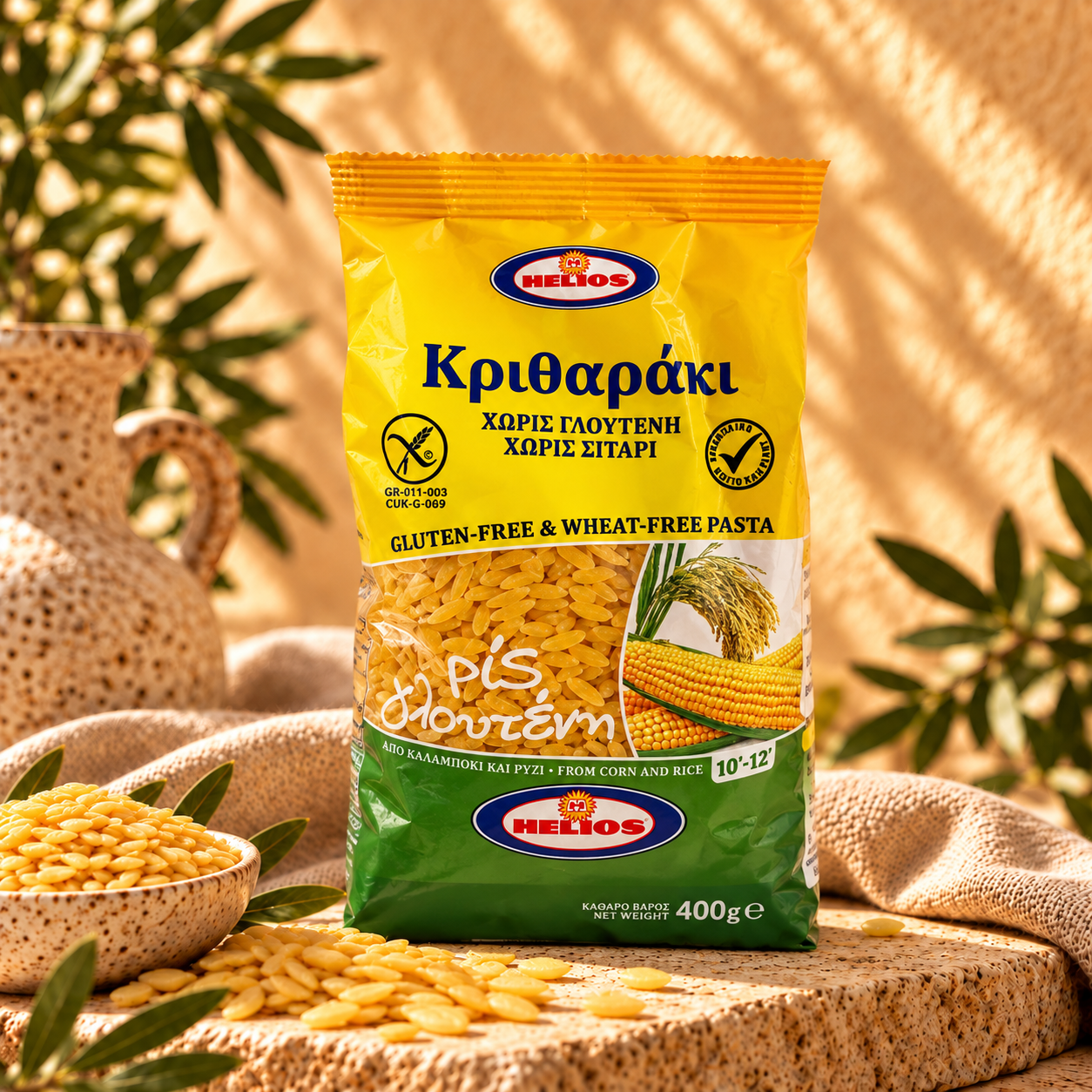 Gluten-free orzo pasta
