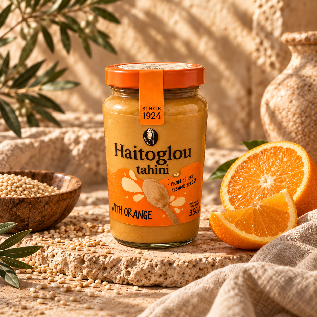 Tahini with orange