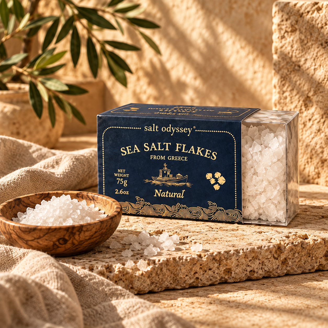 Sea salt flakes natural