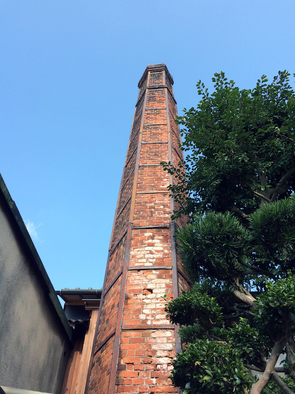 The brewery's registered cultural-property brick chimney