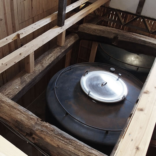 Fermentation tank inside the brewery