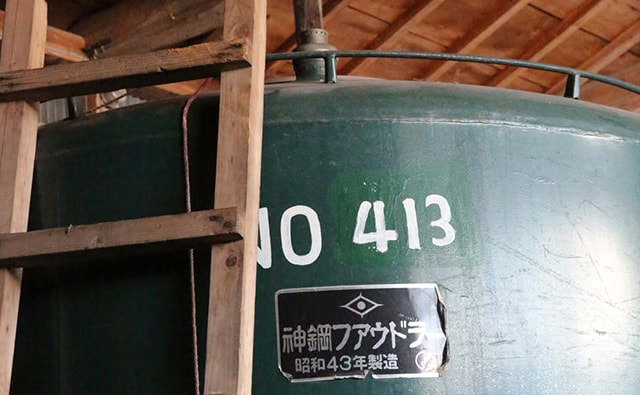 A fermentation tank inside the brewery.