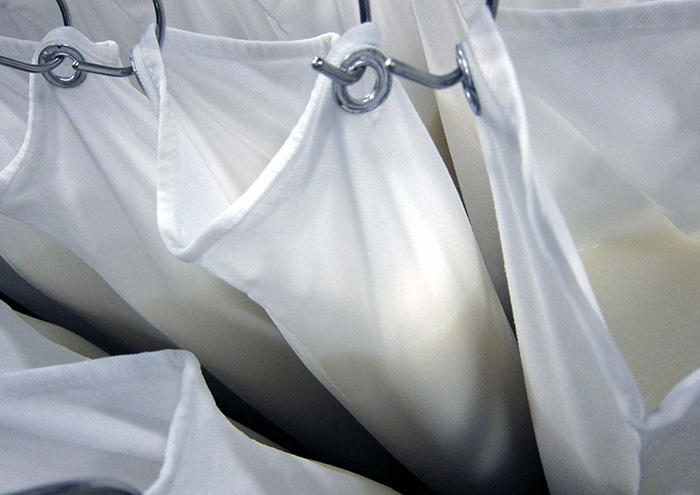 Traditional cloth bags (sakabukuro) used to press moromi, dripping sake
