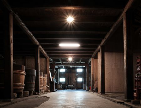 Interior corridor of the Taisho-era brewery building