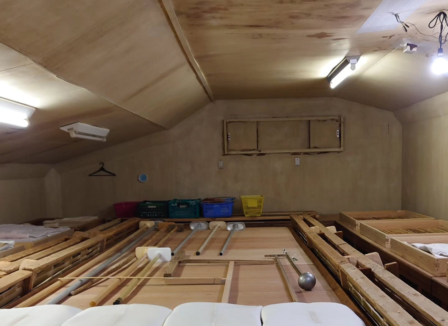 Interior of the storage loft inside the 170-year-old earthen warehouse