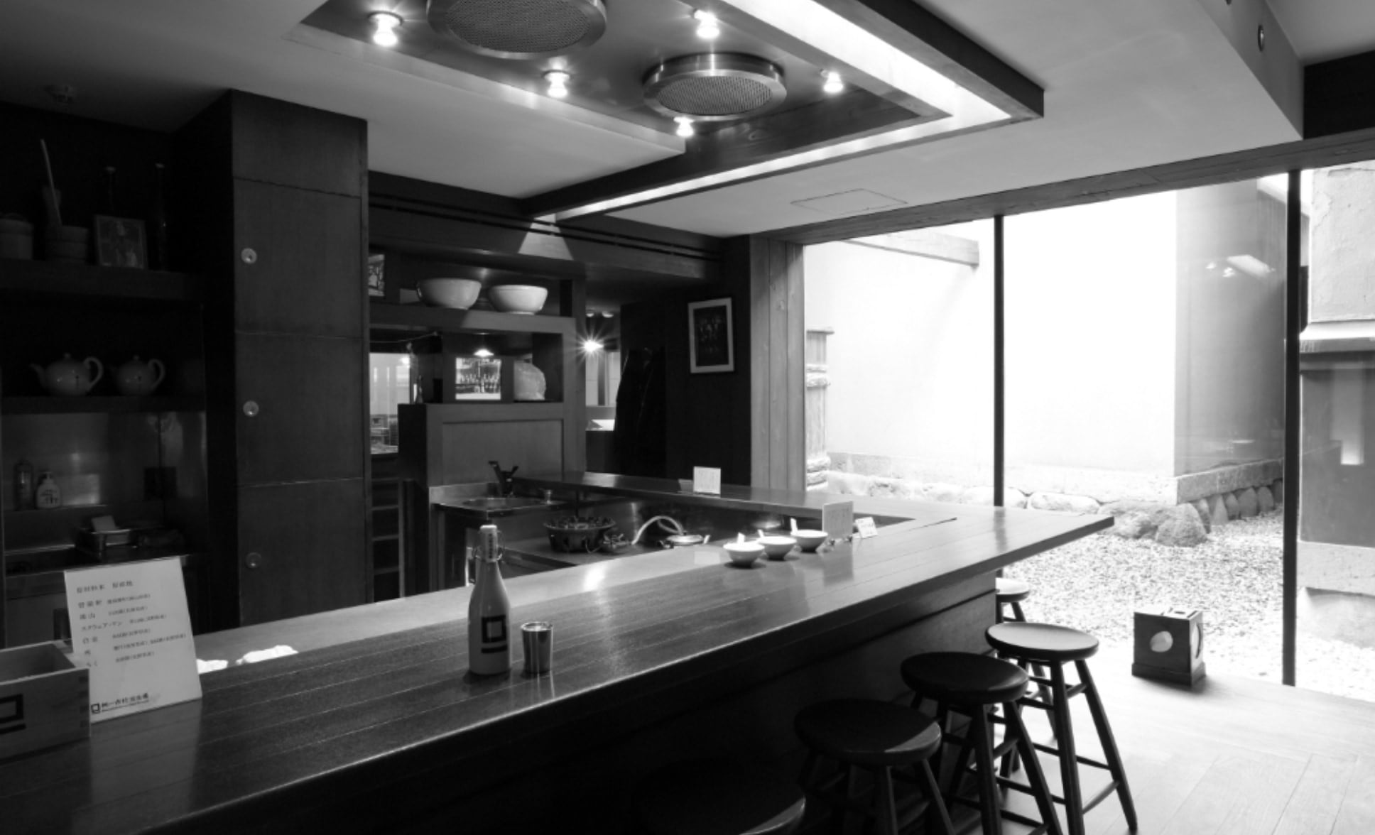 Interior of the brewery's shop/bar counter