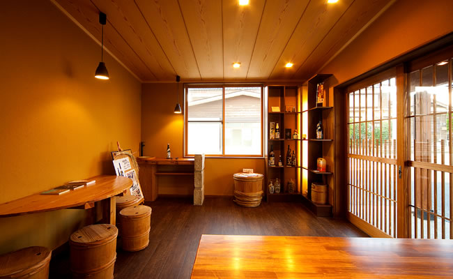 Interior seating area of the shop