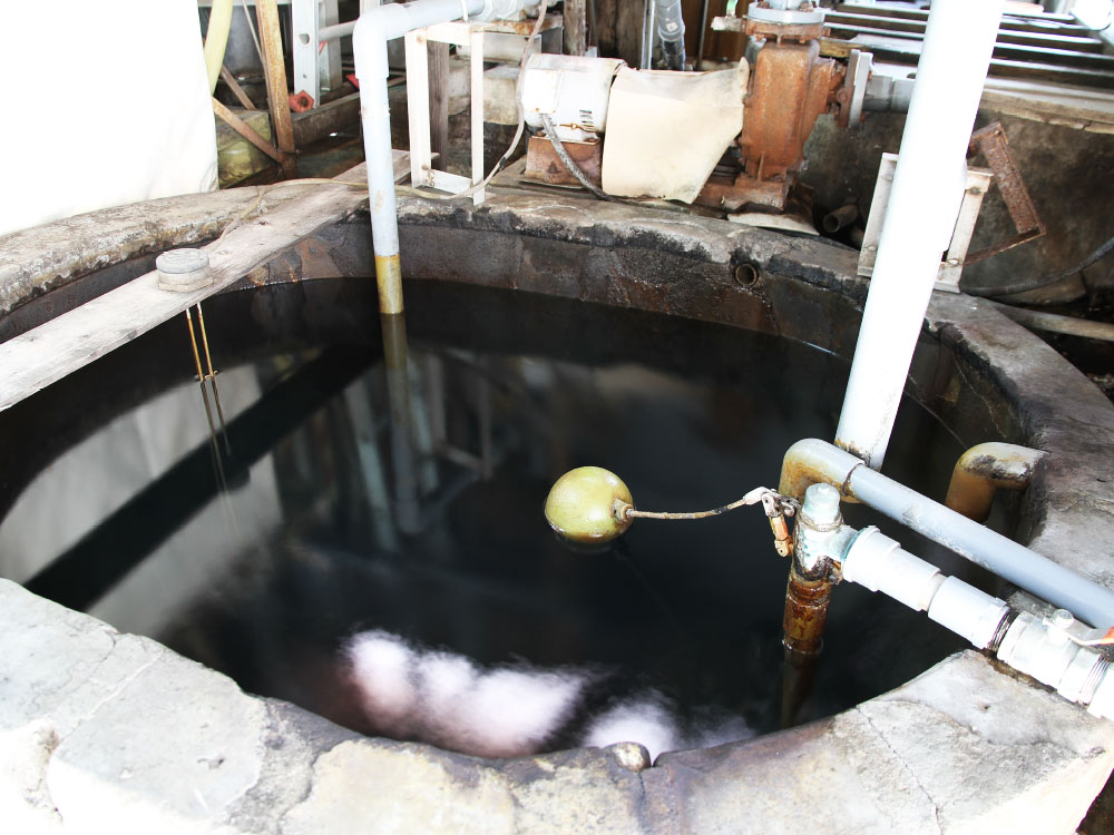 The brewery's well, the spring water source behind the Seisen ("sacred spring") brand name.