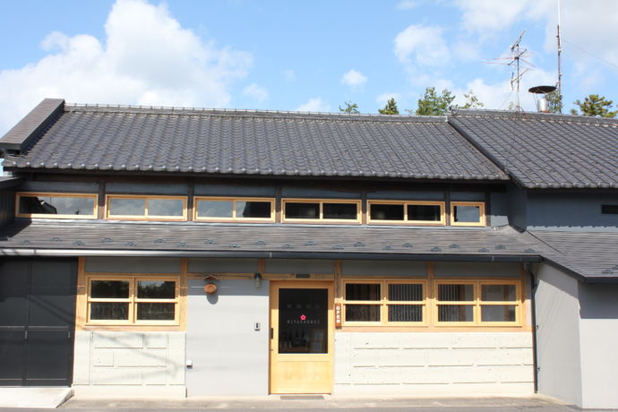 Wide view of the Kanbai Shuzo brewery exterior