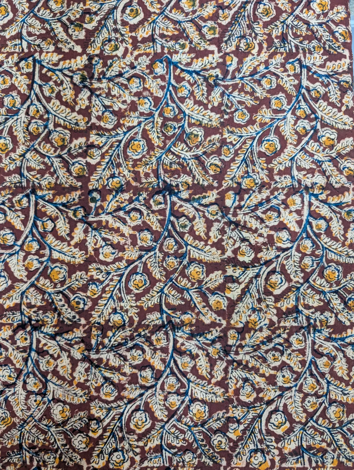 Unstiched-Blouse-Cotton-Kalamkari-Block-Print