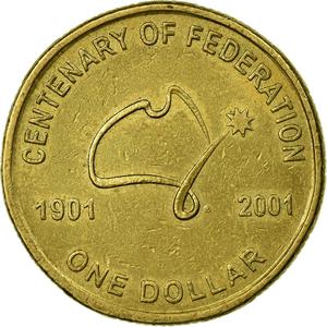 2001 Rotated 90 Degrees Queen Elizabeth II 1 Dollar
