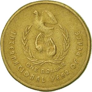1986 Peace Proof Queen Elizabeth II 1 Dollar