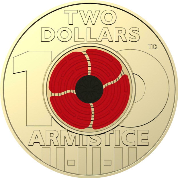 2018 Armistice Centenary Proof Queen Elizabeth II 2 Dollars
