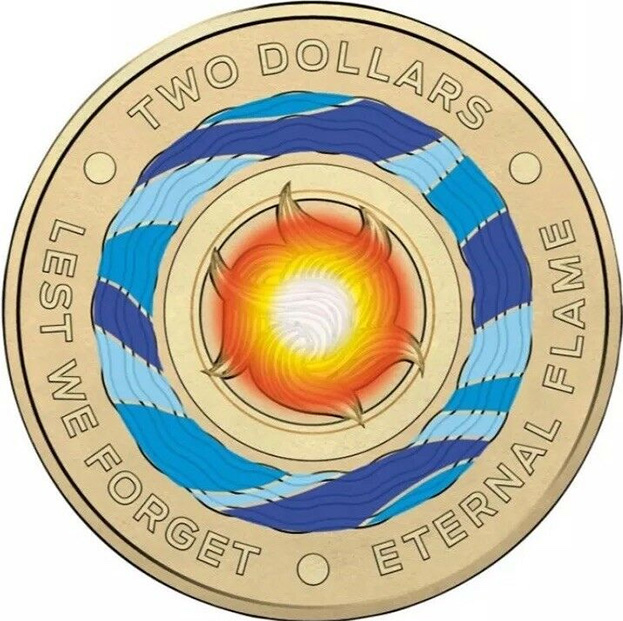2018 Lest We Forget, Eternal Flame Proof Queen Elizabeth II 2 Dollars