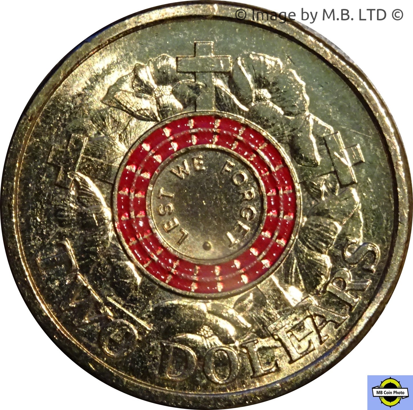 2017 Lest We Forget Proof Queen Elizabeth II 2 Dollars