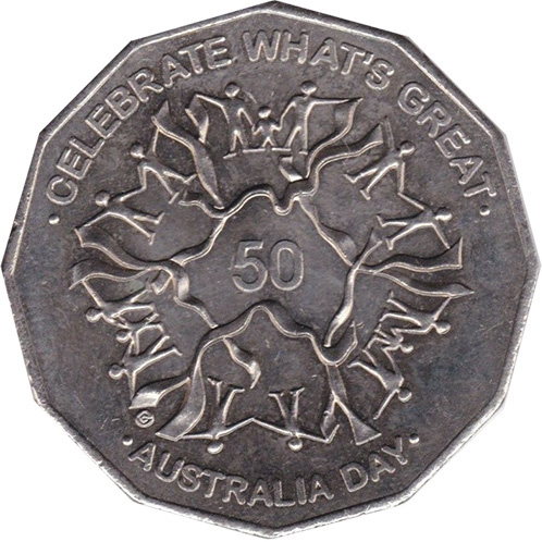 2010 Australia Day Queen Elizabeth II 50 Cents