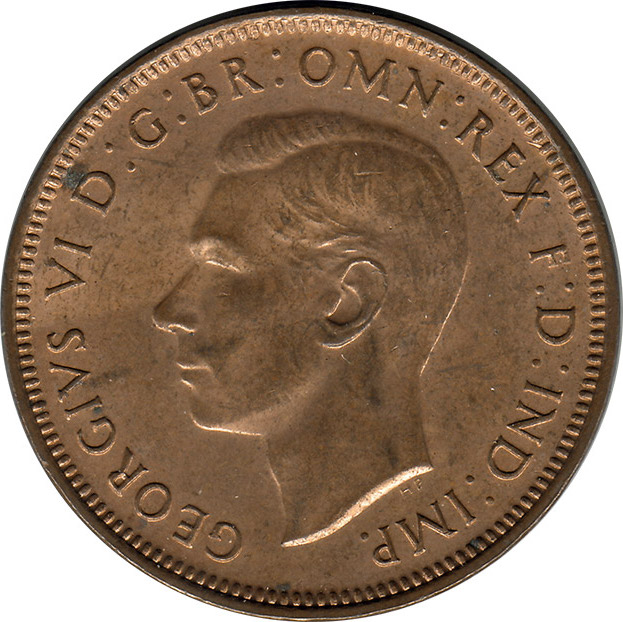 1948 Y King George VI Half Penny