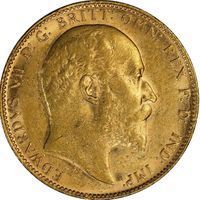 King Edward VII Sovereign half sovereign and sovereign coin