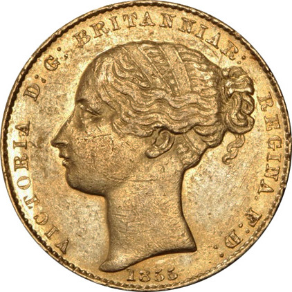 1855 Queen Victoria Sovereign