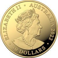 10 Dollars Gold kangaroo & nugget coin