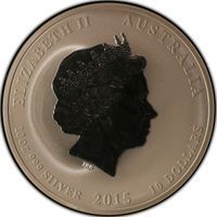 10 Dollars Silver kangaroo & nugget coin