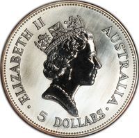 5 Dollars kookaburra bullion coin