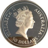 50 Dollars kookaburra bullion coin