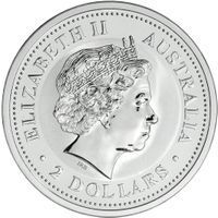 2 Dollars Silver lunar bullion coin