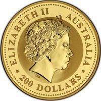 200 Dollars Gold lunar bullion coin