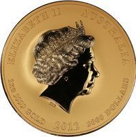 3000 Dollars Gold lunar bullion coin