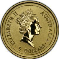5 Dollars Gold lunar bullion coin