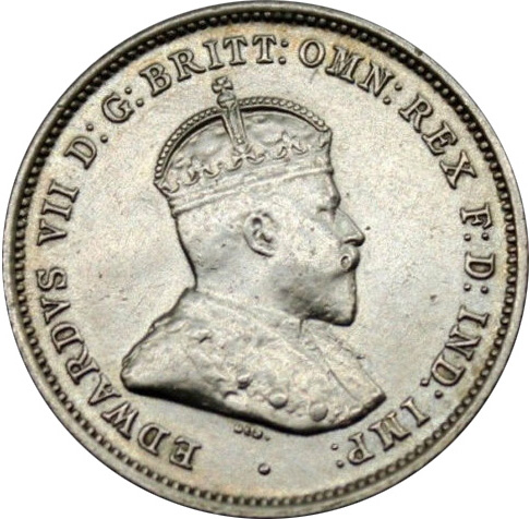 1910 Proof King Edward VII Sixpence