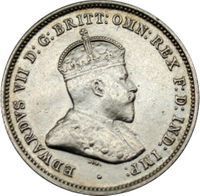 King Edward VII Sixpence threepence and sixpence coin