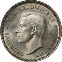 King George VI Sixpence threepence and sixpence coin