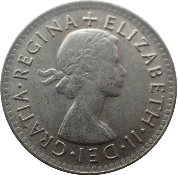1963 Queen Elizabeth II Threepence
