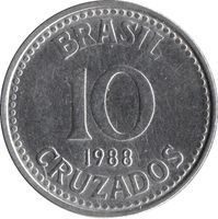 10 Cruzados cruzado (1986-1989) coin